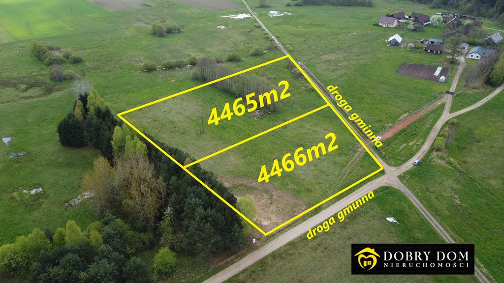 Malownicza działka 4465 m2 z mediami i dostępem do lasu Czarna Wieś Kościelna  4 465m2 Foto 1