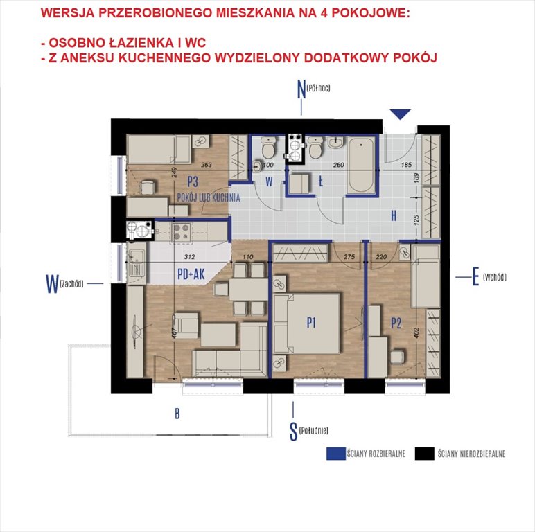 Mieszkanie trzypokojowe na sprzedaż Rzeszów, Przybyszówka, Bł. Karoliny  65m2 Foto 14