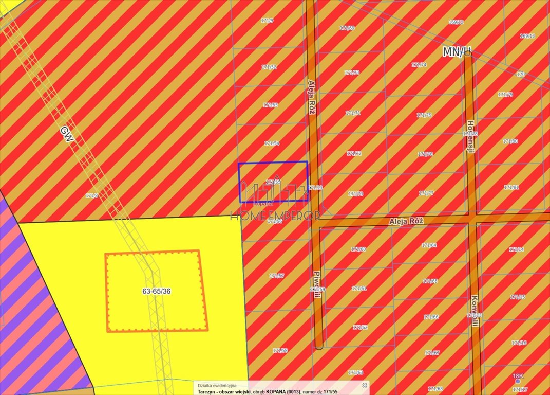 Działka 800 m² pod zabudowę jednorodzinną - media w pobliżu Kopana, Aleja Róż  800m2 Foto 1