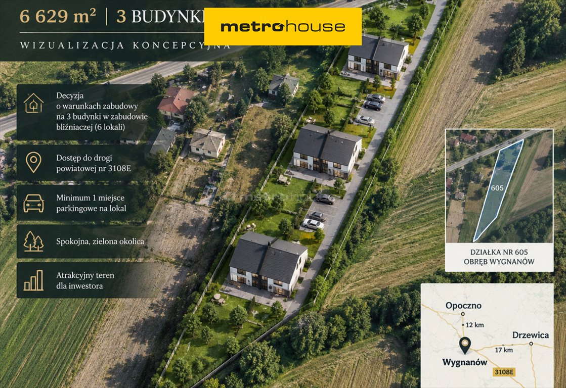 Działka inwestycyjna 6629 m² z 6 lokalami - polecam! Wygnanów  6 629m2 Foto 1