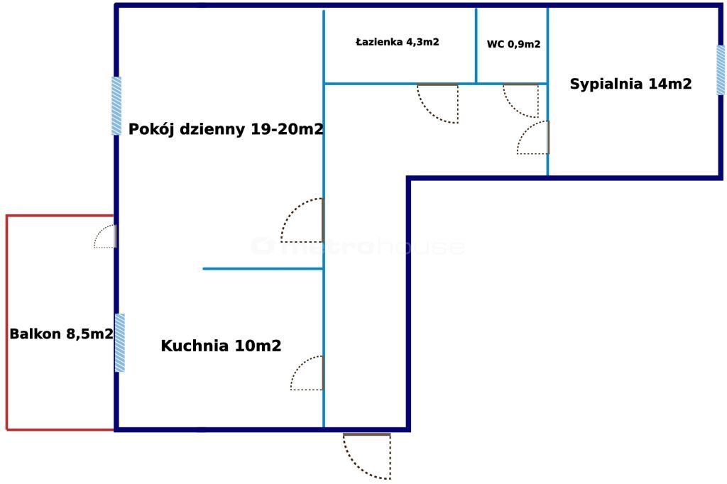 Mieszkanie dwupokojowe na sprzedaż Warszawa, Praga Południe, Paca  60m2 Foto 14