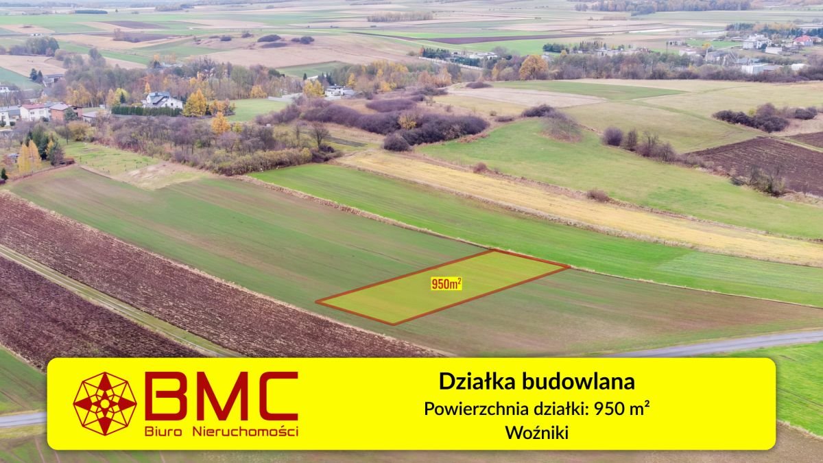 Działka budowlana 936 m² w Woźnikach – cisza i spokój Woźniki, Lompy  950m2 Foto 1