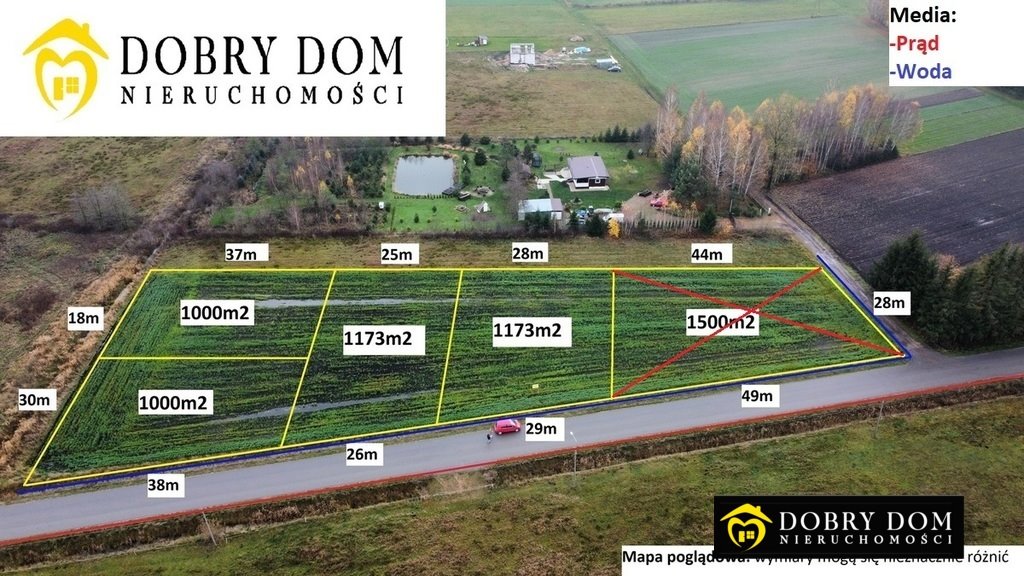 Spokojne działki w Dubiażynie z mediami i dojazdem asfaltowym Dubiażyn  1 000m2 Foto 1