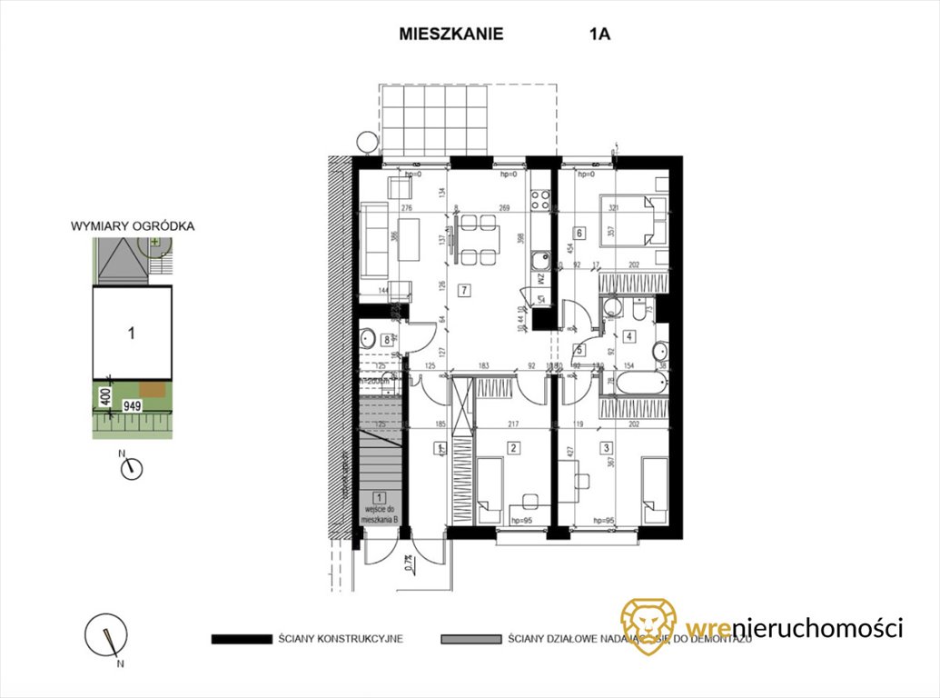 Mieszkanie czteropokojowe  na sprzedaż Wrocław, Karłowice, Bociania  80m2 Foto 2