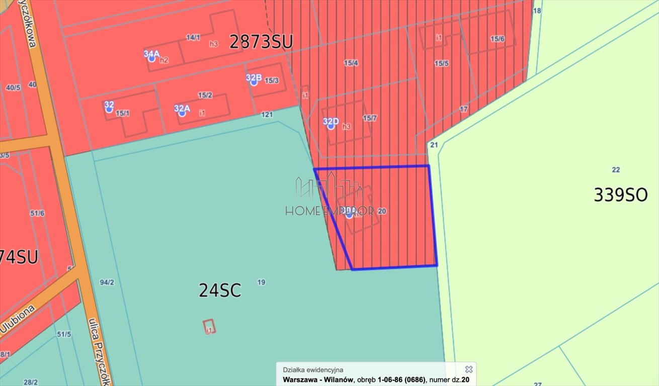 Zapraszam do zakupu działki 1250 m² w Wilanowie z możliwością rozbudowy Warszawa, Wilanów, Powsin, Przyczółkowa  1 250m2 Foto 1