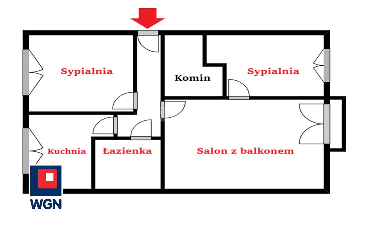 Mieszkanie trzypokojowe na sprzedaż Zawiercie, Wyszyńskiego  55m2 Foto 1