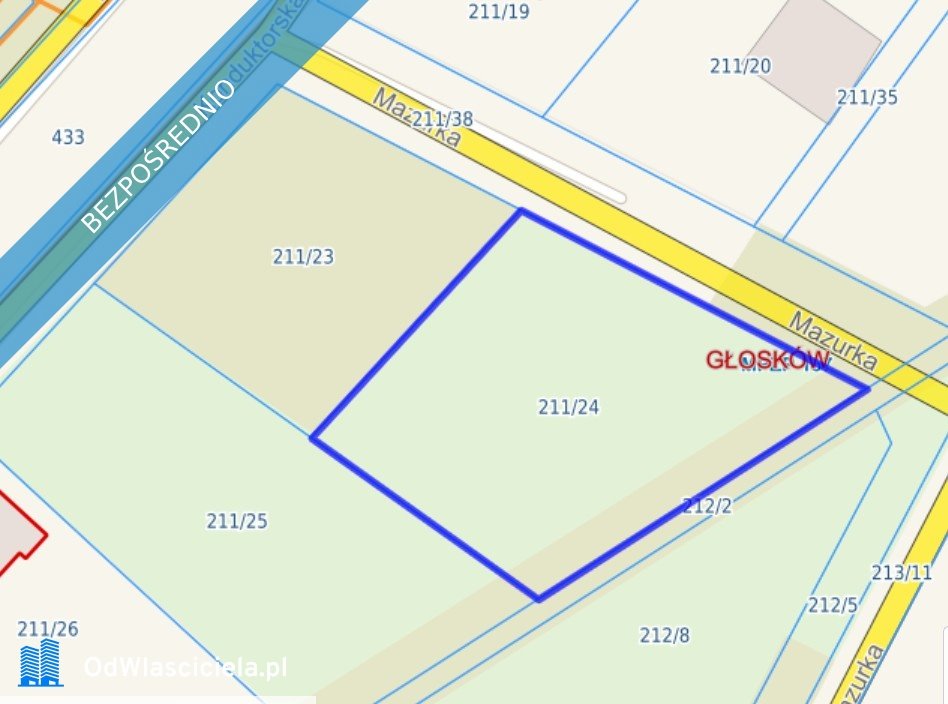 Do sprzedania działka 1 840 m² w Głoskowie z MPZP Głosków, Konduktorska  1 840m2 Foto 1
