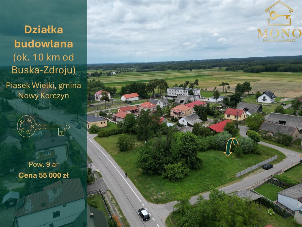 Działka budowlana 900 m² w Piasku Wielkim — pełna infrastruktura Piasek Wielki  900m2 Foto 1