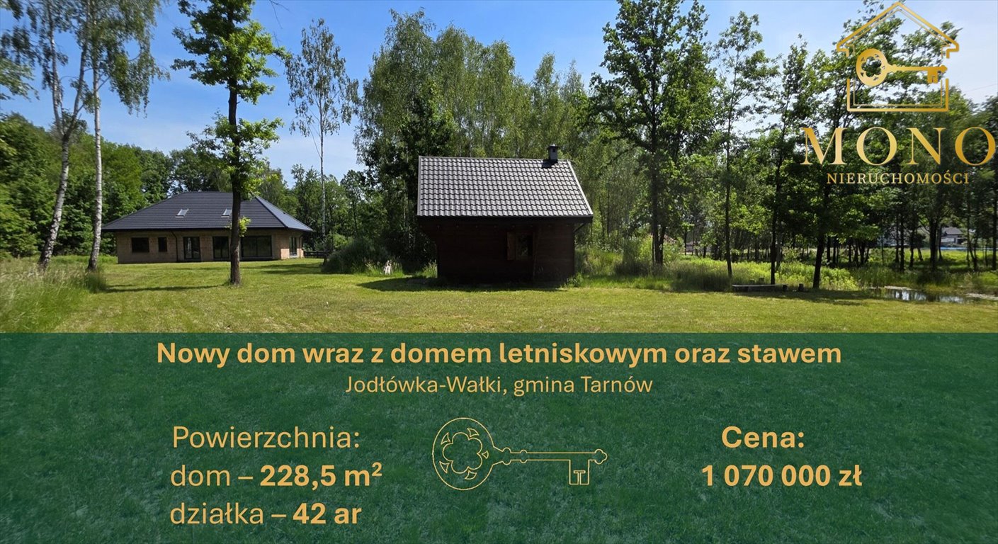 Urokliwy dom z własnym stawem i góralskim domkiem Jodłówka-Wałki  229m2 Foto 1