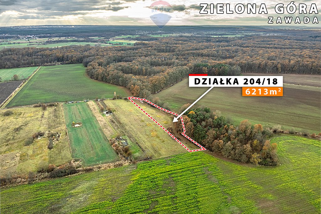 Działka rolna na sprzedaż Zielona Góra, Zawada  6 213m2 Foto 12