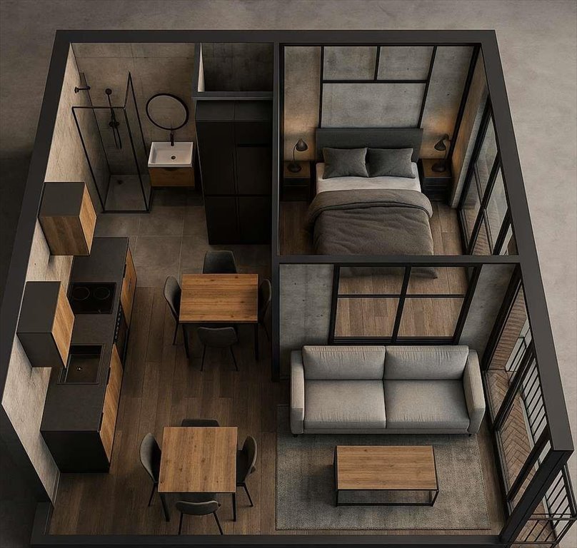 Nowoczesne 42,2 m² w centrum Poznania z loggią Poznań, Centrum, Garbary, Garbary 102  42m2 Foto 1