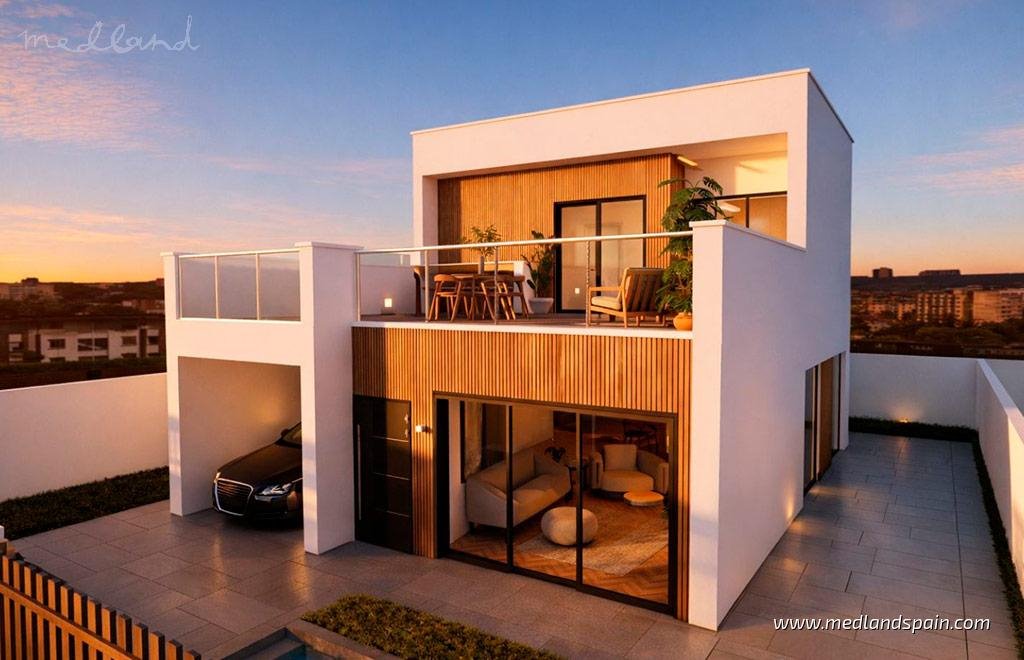 Villa 3 sypialnie z basenem i tarasem w Los Alcázares Hiszpania, Los Alcázares  150m2 Foto 1