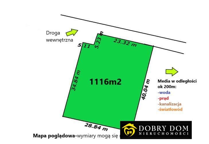 Do sprzedania działka 1116 m² z WZ i mediami w Krypnie Krypno Kościelne  1 116m2 Foto 1