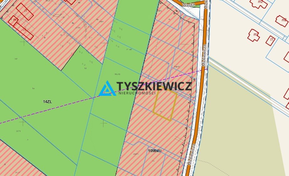 Działka budowlana na sprzedaż Chwaszczyno, Adama Mickiewicza  804m2 Foto 1