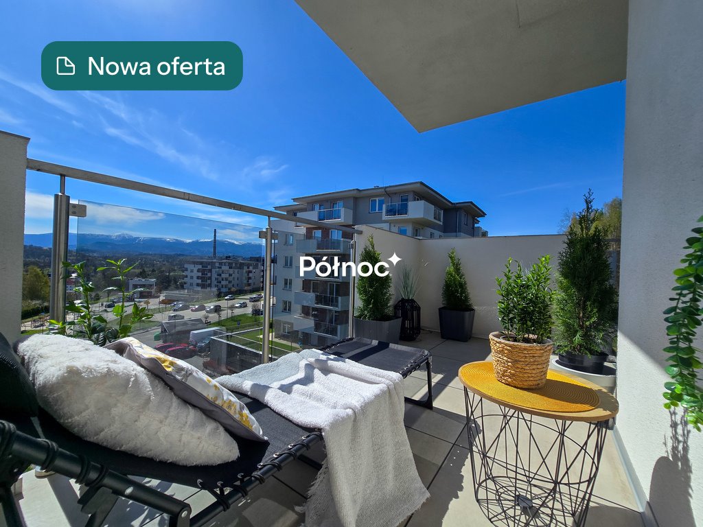 Nowoczesny 3-pokojowy apartament z dużym balkonem i widokiem na góry Jelenia Góra, Osiedle Rakownica  74m2 Foto 1