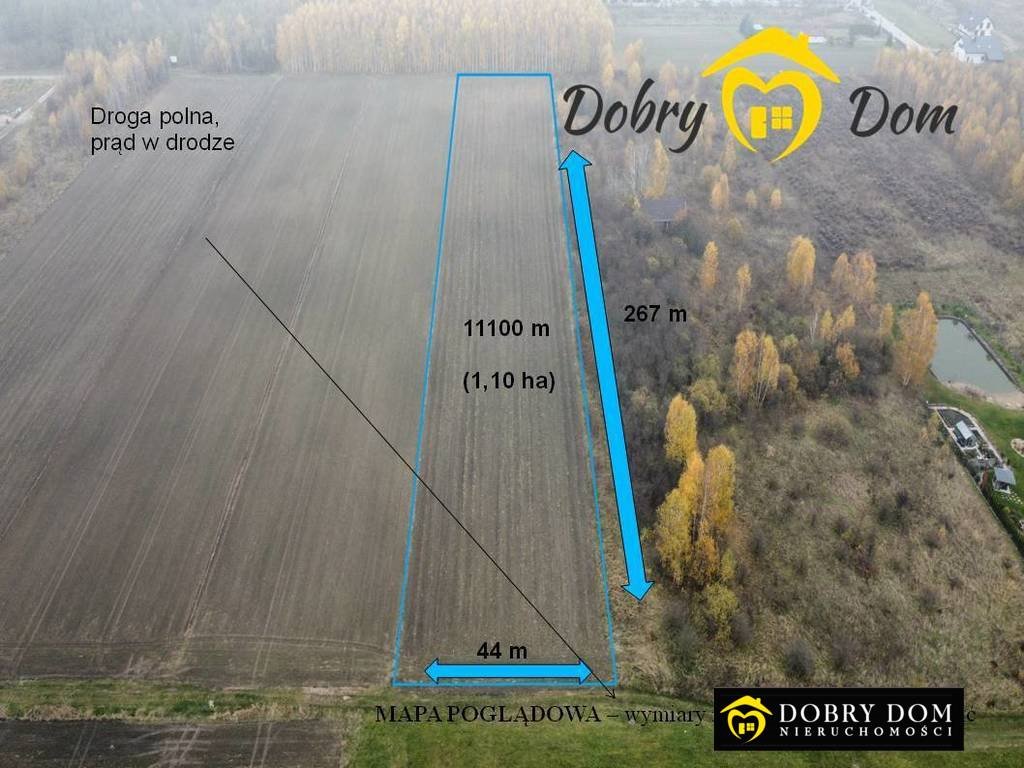 Duża działka 11 000 m² w Dojlidach Górnych z prądem Białystok, Dojlidy Górne  11 000m2 Foto 1