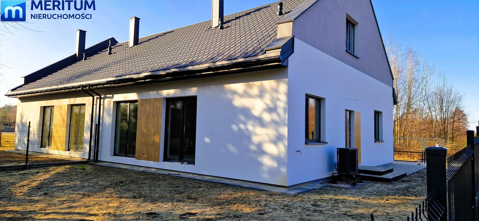 Nowoczesny bliźniak 120 m2 z poddaszem i pompą ciepła Osowiec  120m2 Foto 1