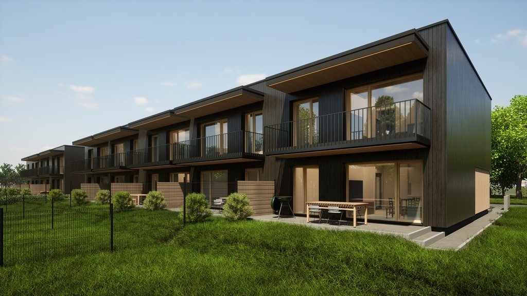 Nowoczesne 4-pokojowe mieszkanie z dwoma balkonami i drewnianą elewacją Krasne  60m2 Foto 1