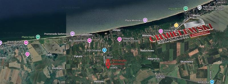 Działka 1185 m² pod dom w Będzinku - media i blisko morza Będzinko, Barnin, Barnin, Barnin  1 185m2 Foto 1