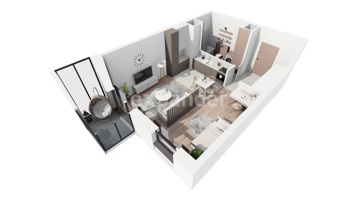 Nowoczesne 1-pokojowe mieszkanie w sercu Jeżyc, 40,53 m² Poznań, Jeżyce, Klemensa Janickiego  41m2 Foto 1