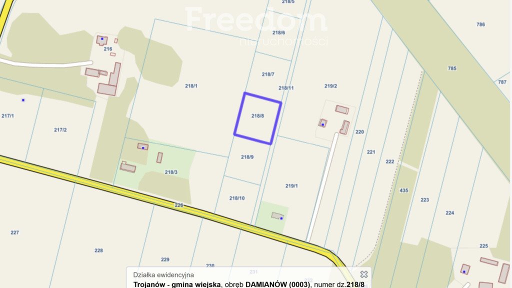Działka budowlana na sprzedaż Damianów  3 139m2 Foto 1
