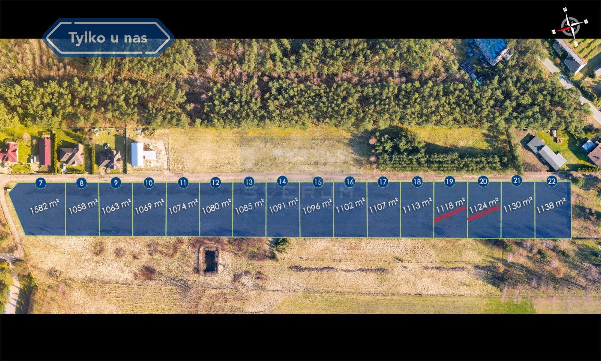 Działki w Zawadzie od 1058 m2 za 119 zł/m2 Zawada, Leśna  1 058m2 Foto 1