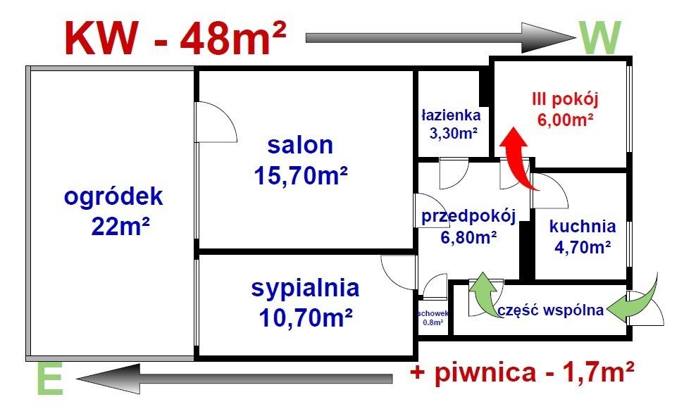 Mieszkanie trzypokojowe na sprzedaż Warszawa, Praga-Południe, Bracławska  50m2 Foto 2