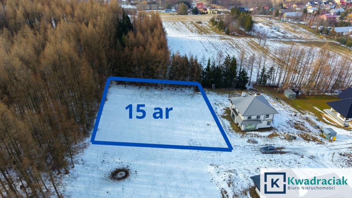 Działka 15 arów z widokiem, MPZP, asfalt, las Rymanów  1 500m2 Foto 1