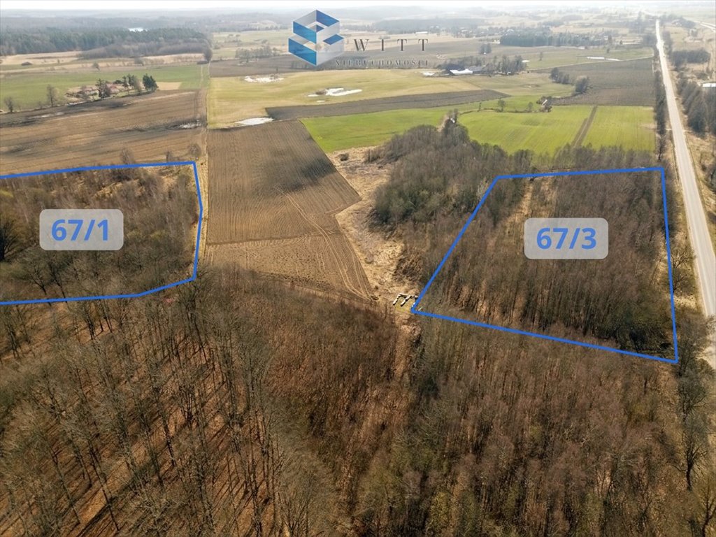 Działka rolna 3,28 ha (z drzewami) przy S7 w Dziśnitach Dziśnity  27 756m2 Foto 1