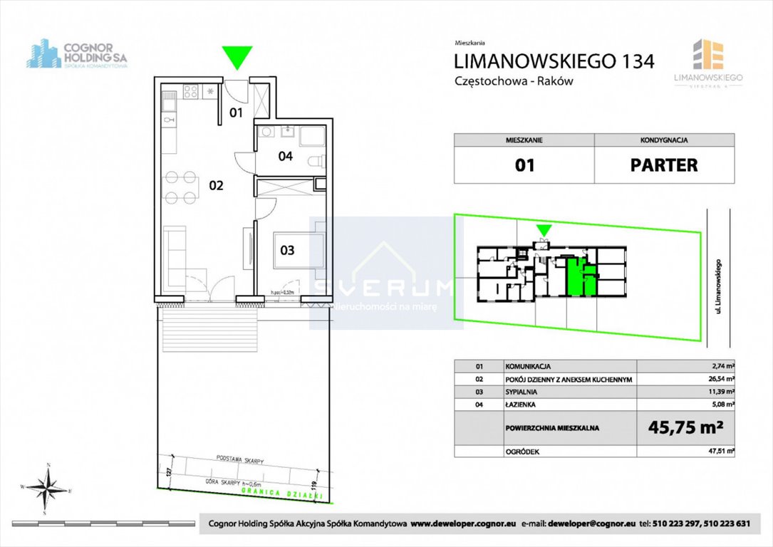 Mieszkanie dwupokojowe na sprzedaż Częstochowa, Raków  46m2 Foto 2