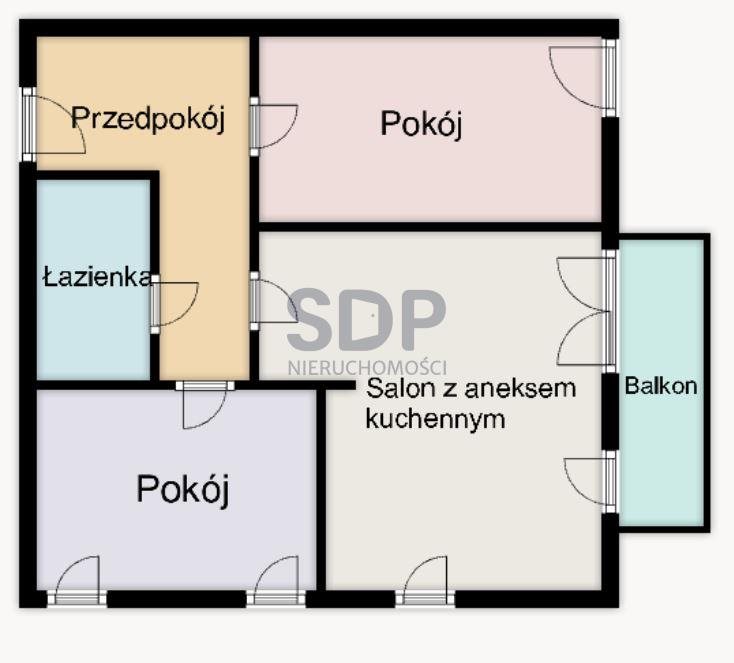 Mieszkanie trzypokojowe na sprzedaż Wrocław, Krzyki, Ołtaszyn, Ołtaszyn/Wojszyce  58m2 Foto 2