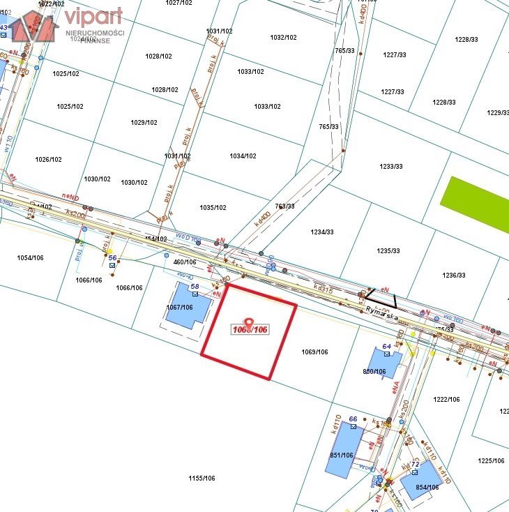 Działka budowlana 890 m² w Tychach z mediami i dobrym dojazdem Tychy, Jaroszowice, Rymarska  890m2 Foto 1