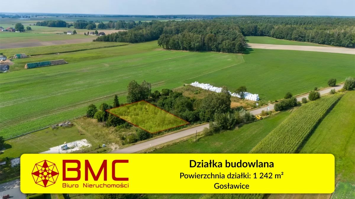 Działka budowlana 1242 m² z zjazdem w Gosławicach polecam Gosławice, Sierakowska  1 242m2 Foto 1