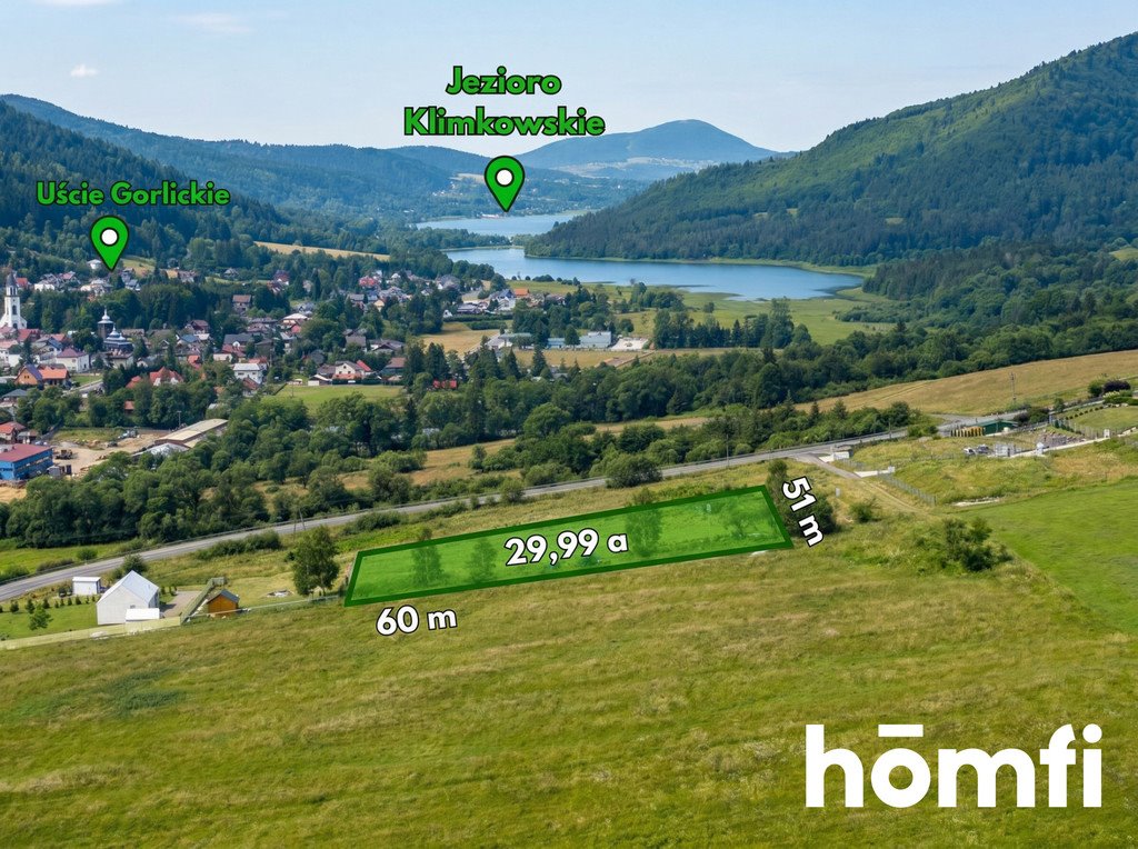 Działka 2999 m² pod dom, inwestycję, góry, jezioro Uście Gorlickie  2 999m2 Foto 1