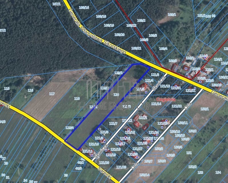 Sprzedam działkę 12 600 m² z planem zabudowy w Cegielni Cegielnia, Sikorskiego  12 600m2 Foto 1