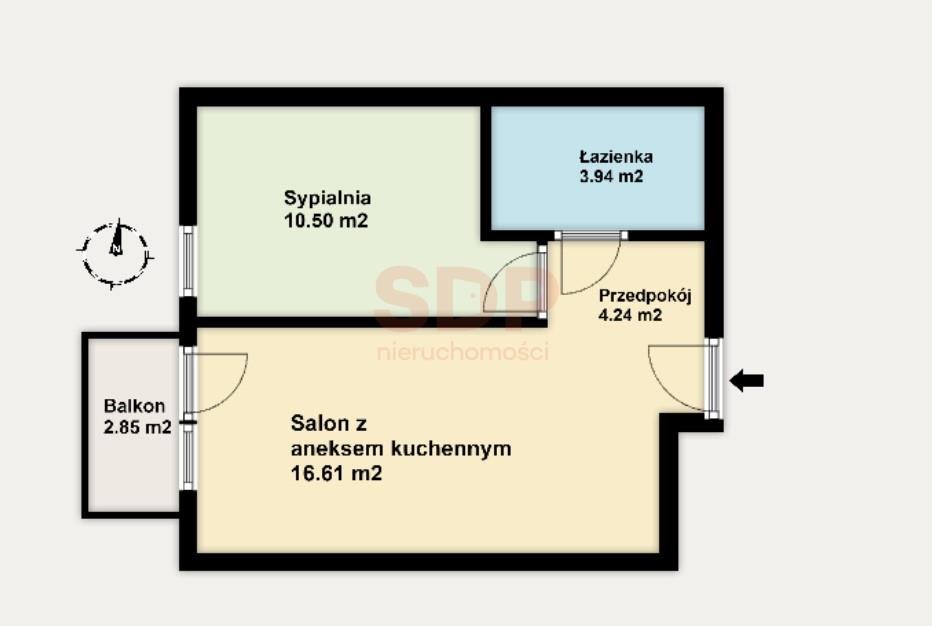 Mieszkanie dwupokojowe na sprzedaż Wrocław, Maślicka  35m2 Foto 2