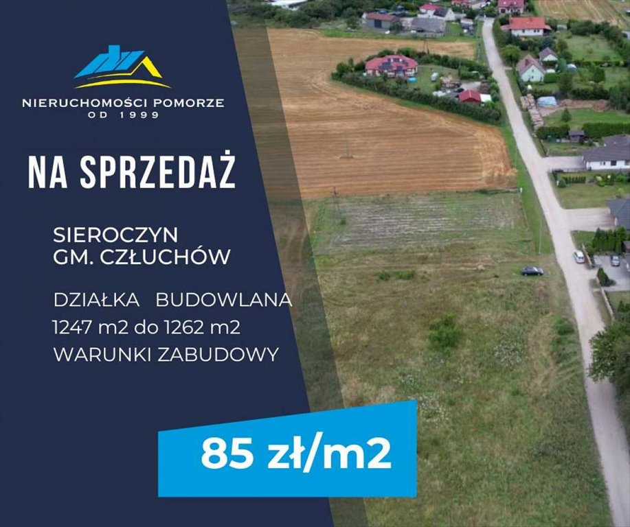 Działka budowlana na sprzedaż Sieroczyn  1 262m2 Foto 1