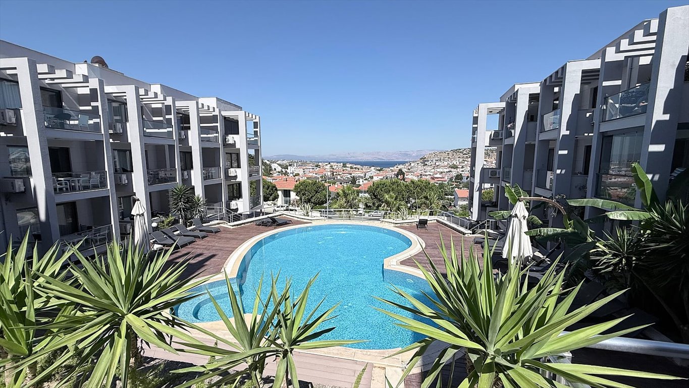 Widok na morze! 47 m² w Çeşme z basenem i ogrodem Turcja, Izmir, İsmet İnönü, Çeşme, Izmir  47m2 Foto 1