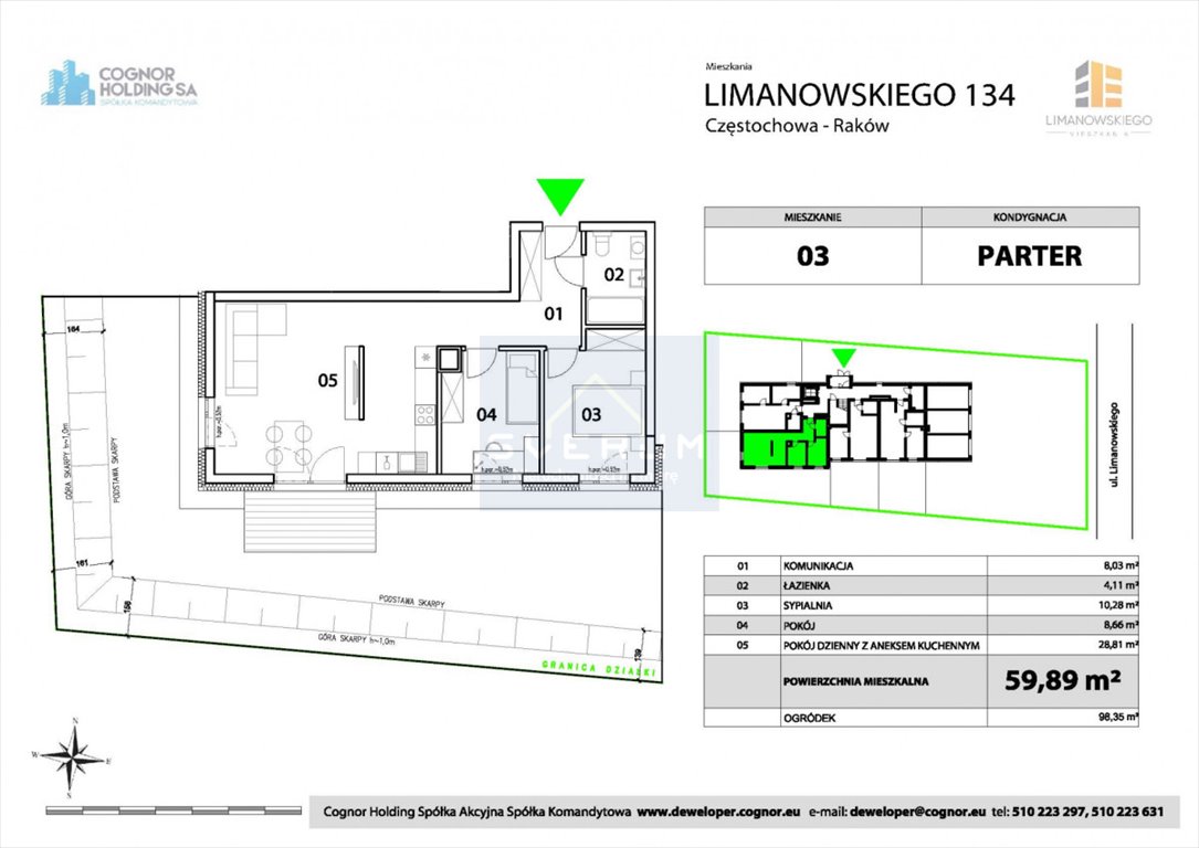 Mieszkanie trzypokojowe na sprzedaż Częstochowa, Raków  60m2 Foto 2