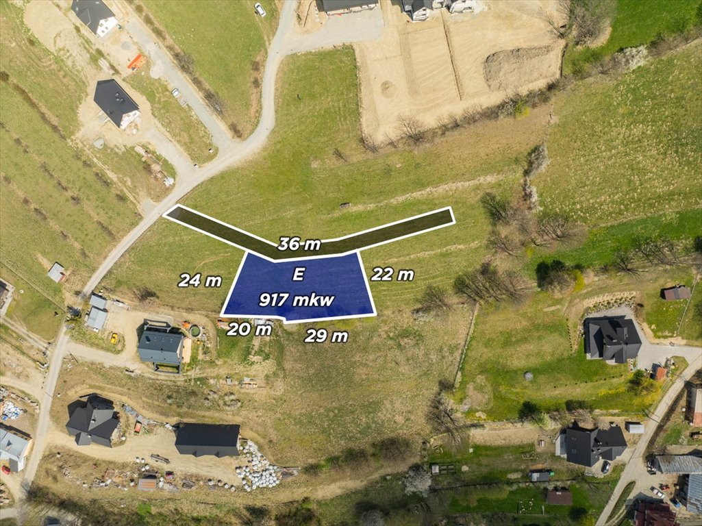 Działka z pozwoleniem i projektem domu 131 m² polecam Rabka-Zdrój, Poniatowskiego  917m2 Foto 1