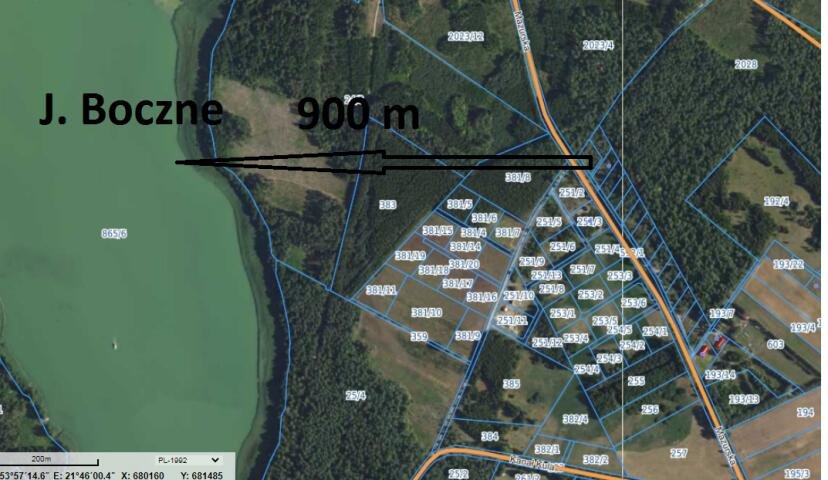 Działki budowlane w Rydzewie, 1425 m2, blisko jeziora Rydzewo, Mazurska  1 424m2 Foto 1