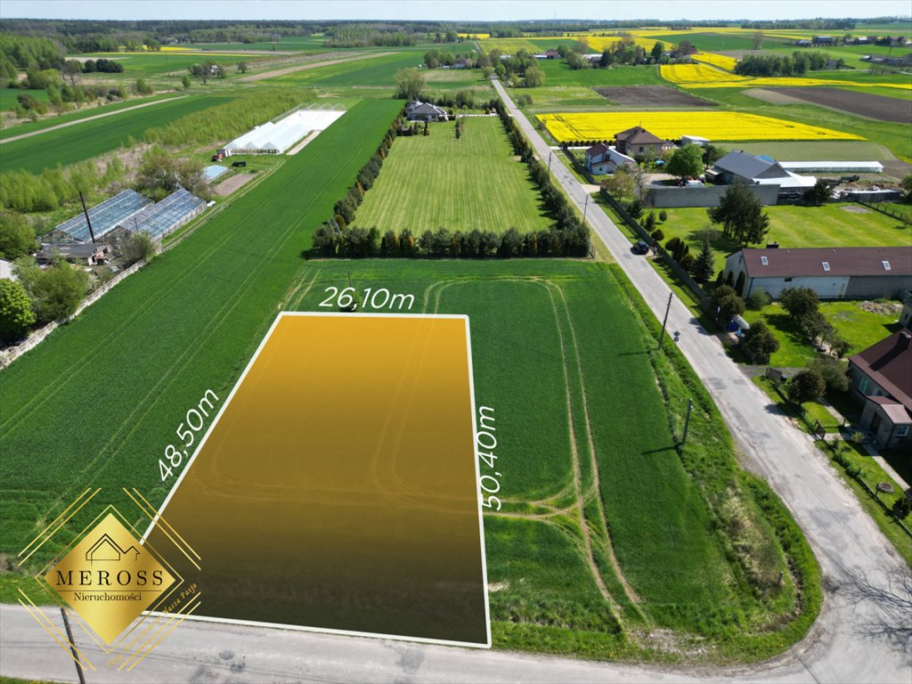 Działka 1308 m2 pod zabudowę jednorodzinną, media w drodze Grabówka  1 308m2 Foto 1