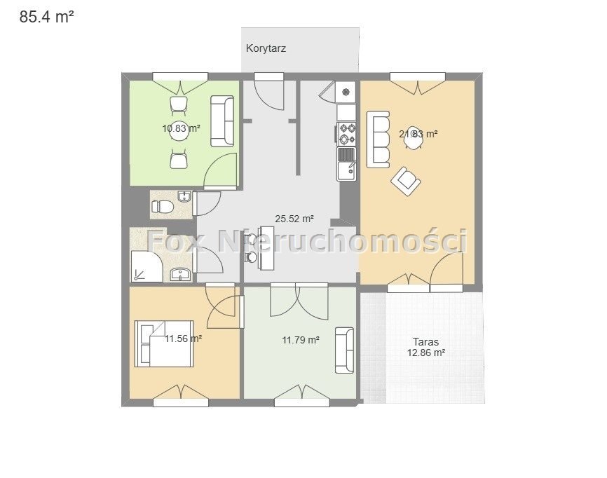 Mieszkanie czteropokojowe  na sprzedaż Bielsko-Biała, Osiedle Karpackie  85m2 Foto 5