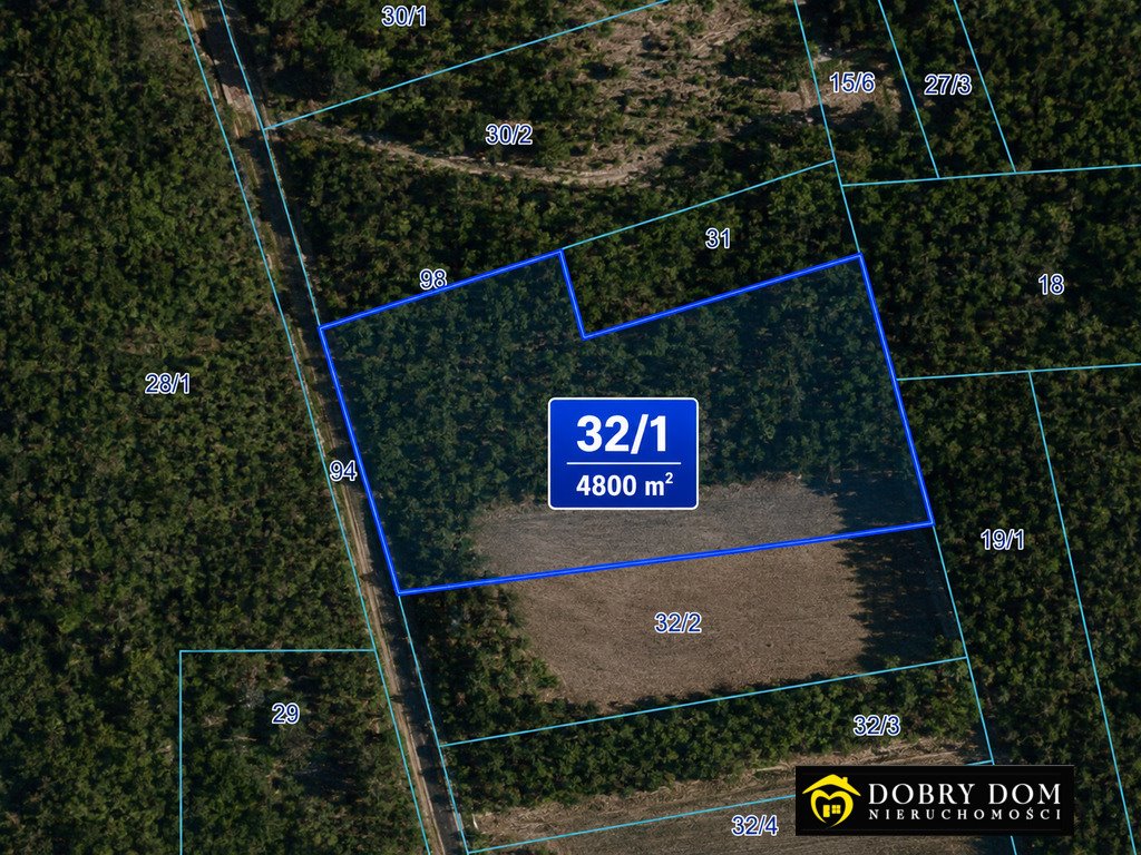 Sprzedam las na 4,8 ha w Łazy Duże - dostęp drogami Łazy Duże  4 800m2 Foto 1