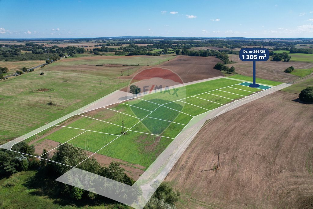 Działka budowlana 1305 m² z mediami, blisko morza Będzino  1 305m2 Foto 1