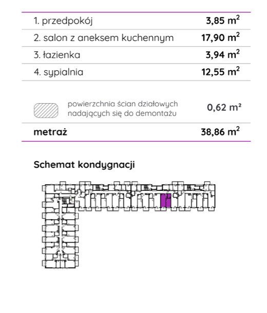 Mieszkanie dwupokojowe na sprzedaż Poznań, Żegrze, Wagrowska  39m2 Foto 4