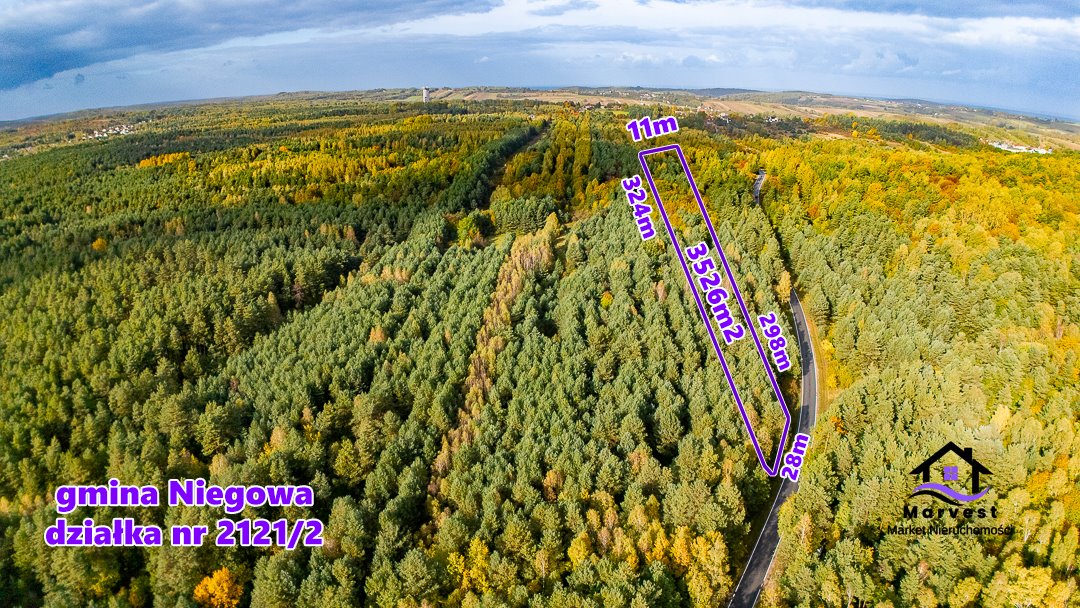 Działka leśna na sprzedaż Niegowa  3 526m2 Foto 1