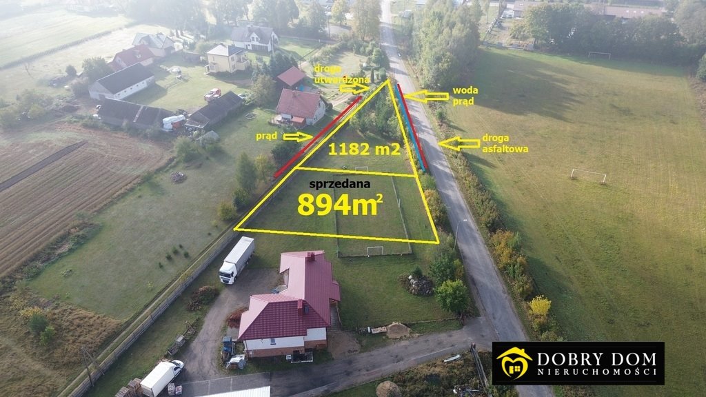 Do sprzedania działka budowlana 1182 m² z mediami i warunkami zabudowy Rafałówka  1 182m2 Foto 1