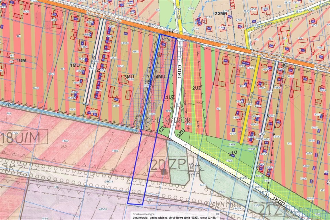 Na sprzedaż działka 10 517 m² z mediami i planem zagospodarowania Nowa Wola, Ignacego Krasickiego  10 517m2 Foto 1
