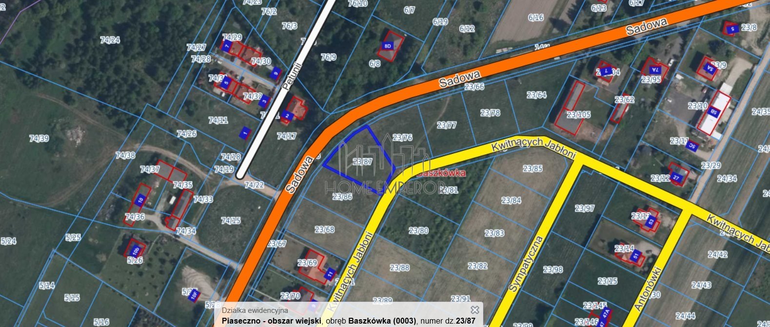 Działka budowlana na sprzedaż Baszkówka, Sadowa  1 041m2 Foto 4